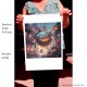 Giclée Print on Fine Art Paper by Charles Kaufman: "Crazy Blue Monster Pumpkin!"