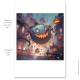 Giclée Print on Fine Art Paper by Charles Kaufman: "Crazy Blue Monster Pumpkin!"