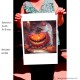 Giclée-Druck: "3 Scary Jack-O-Lanterns"