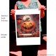 Giclée-Druck: "3 Scary Jack-O-Lanterns"