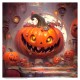 Giclée-Druck: "3 Scary Jack-O-Lanterns"